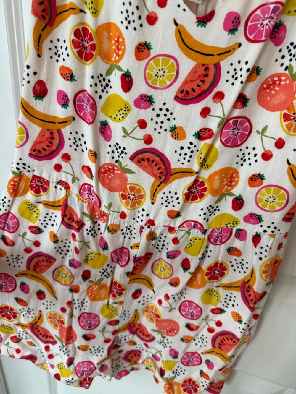 LOFT White Fruit Salad Sleeveless Romper - Picture 5 of 7